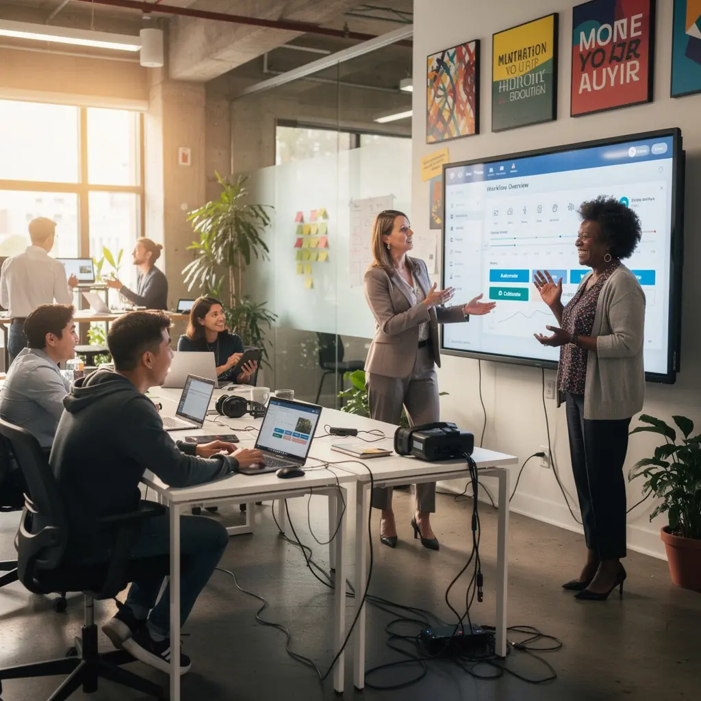 Professional team collaboration